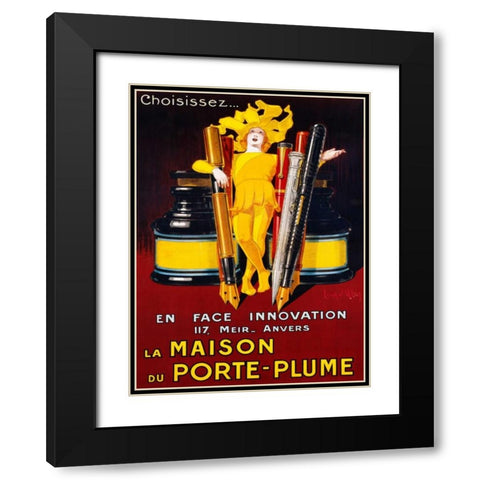 La Maison du Porte-Plume 1924 Black Modern Wood Framed Art Print with Double Matting by DYlen, Jean
