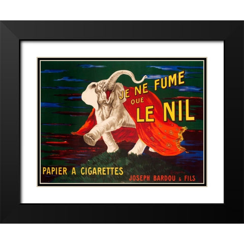 Je ne fume que Le Nil 1912 Black Modern Wood Framed Art Print with Double Matting by Cappiello, Leonetto