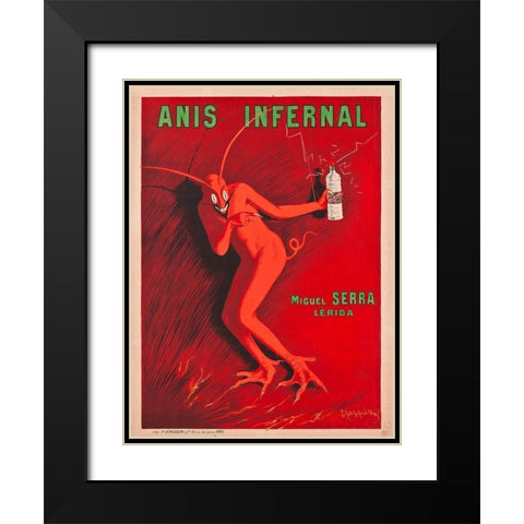 Anis Infernal Black Modern Wood Framed Art Print with Double Matting by Cappiello, Leonetto