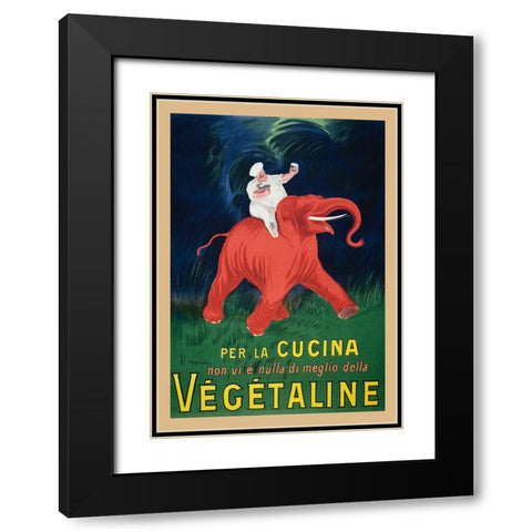 Vegetaline Black Modern Wood Framed Art Print with Double Matting by Cappiello, Leonetto