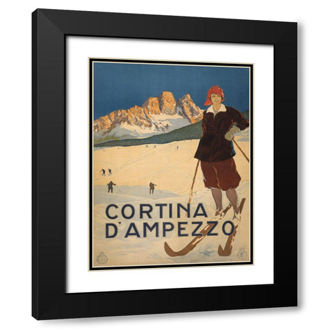 Cortina, 1920 Black Modern Wood Framed Art Print with Double Matting by Anonymous