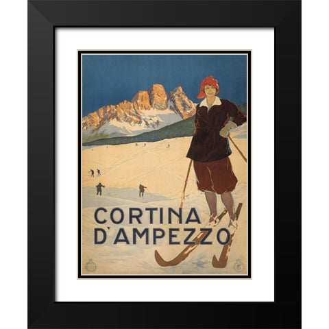Cortina, 1920 Black Modern Wood Framed Art Print with Double Matting by Anonymous