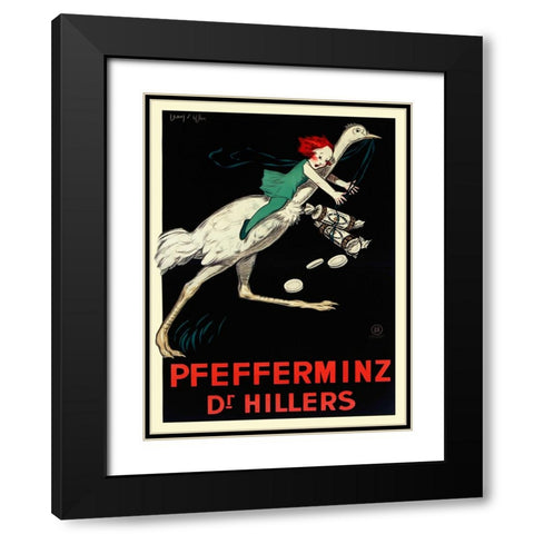 Pfefferminz Dr Hillers Black Modern Wood Framed Art Print with Double Matting by Dylen, Jean