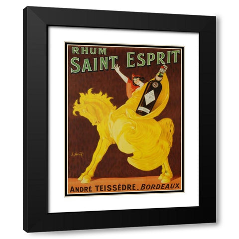 Rhum Saint Esprit 1919 Black Modern Wood Framed Art Print with Double Matting by Spring, J.
