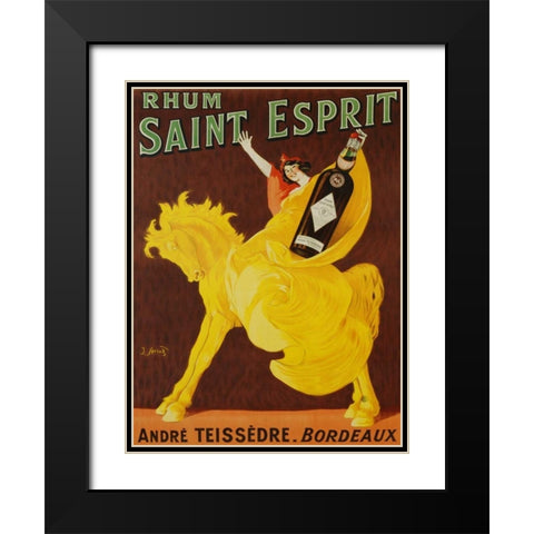 Rhum Saint Esprit 1919 Black Modern Wood Framed Art Print with Double Matting by Spring, J.