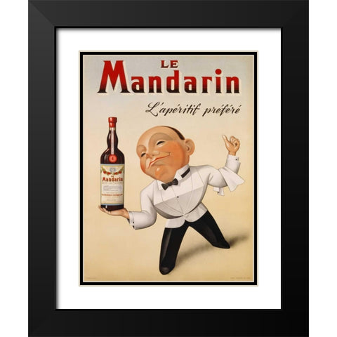 Le Mandarin Lâ€™Aperitif Prefere 1932 Black Modern Wood Framed Art Print with Double Matting by Anonymous