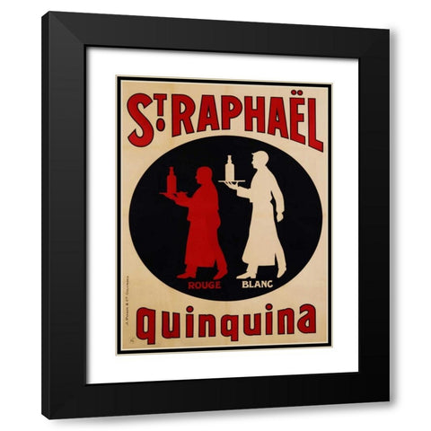 St. Raphael Quinquina 1925 Black Modern Wood Framed Art Print with Double Matting by Anonymous
