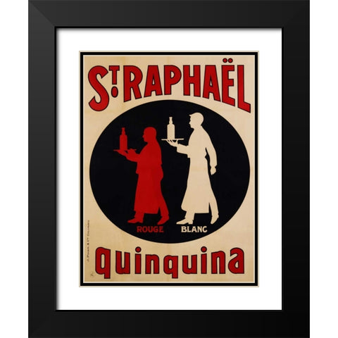 St. Raphael Quinquina 1925 Black Modern Wood Framed Art Print with Double Matting by Anonymous