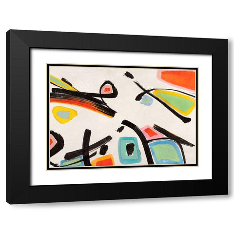 Vacation Black Modern Wood Framed Art Print with Double Matting by Teo, Vals Perelli