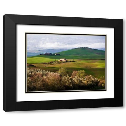 Tuscan Countryside Black Modern Wood Framed Art Print with Double Matting by Ratsenskiy, Vadim
