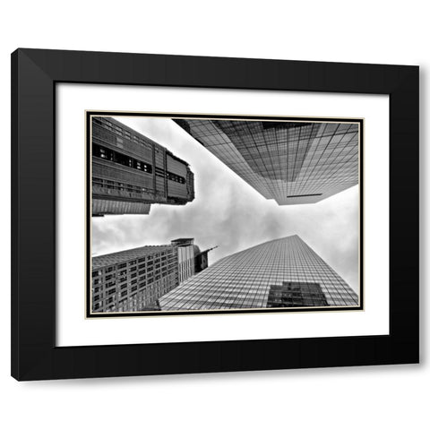Urban View, NYC Black Modern Wood Framed Art Print with Double Matting by Ratsenskiy, Vadim