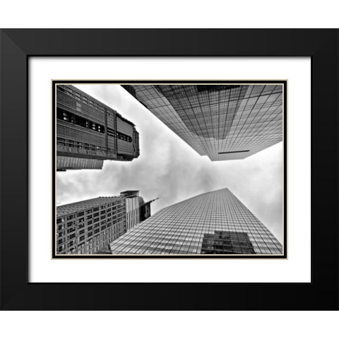 Urban View, NYC Black Modern Wood Framed Art Print with Double Matting by Ratsenskiy, Vadim