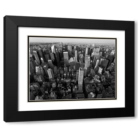 Midtown Manhattan, NYC Black Modern Wood Framed Art Print with Double Matting by Ratsenskiy, Vadim