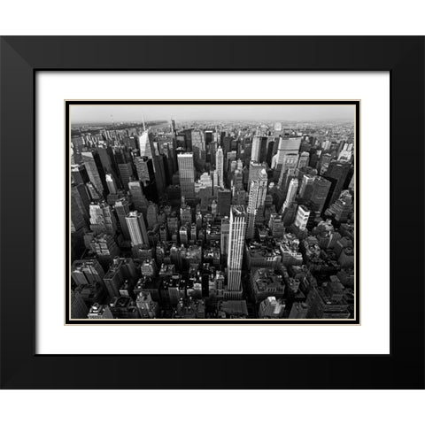 Midtown Manhattan, NYC Black Modern Wood Framed Art Print with Double Matting by Ratsenskiy, Vadim