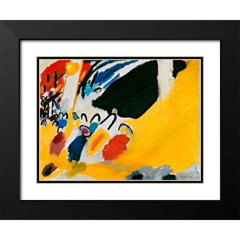 Impression III (Concert) Black Modern Wood Framed Art Print with Double Matting by Kandinsky, Wassily