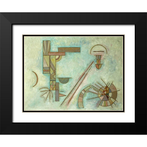 Weisslich Black Modern Wood Framed Art Print with Double Matting by Kandinsky, Wassily