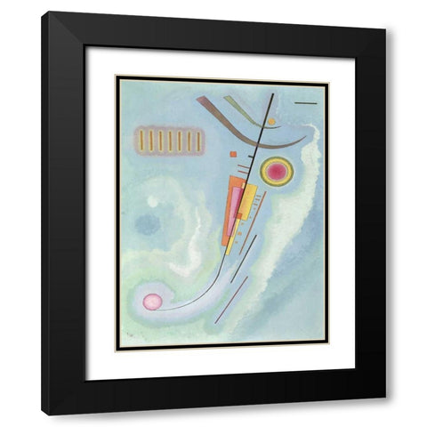Untitled Black Modern Wood Framed Art Print with Double Matting by Kandinsky, Wassily
