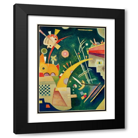 Hornform Black Modern Wood Framed Art Print with Double Matting by Kandinsky, Wassily