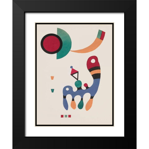 11 tableux et 7 poemes Black Modern Wood Framed Art Print with Double Matting by Kandinsky, Wassily