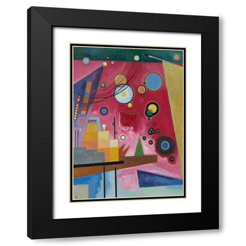 Schweres Rot (detail) Black Modern Wood Framed Art Print with Double Matting by Kandinsky, Wassily