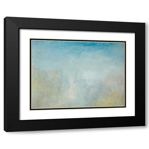 Venice with the Salute Black Modern Wood Framed Art Print with Double Matting by Turner, William
