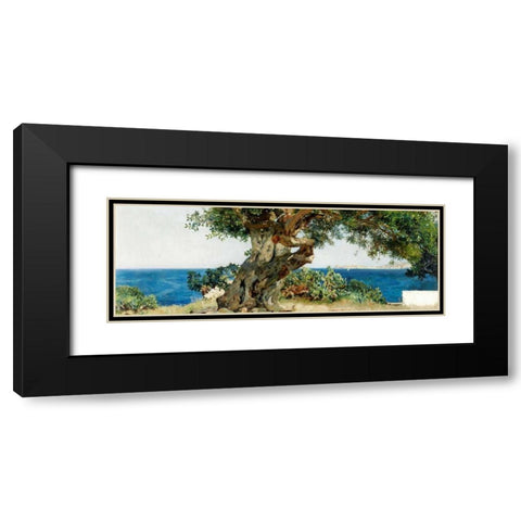 Algarrobo Black Modern Wood Framed Art Print with Double Matting by Sorolla y Bastida, Joaquin