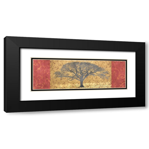 Golden Brocade Panel Black Modern Wood Framed Art Print with Double Matting by Aprile, Alessio
