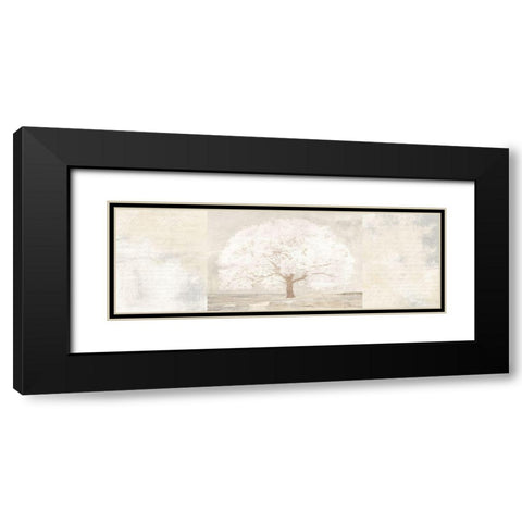 Pale Tree Panel Black Modern Wood Framed Art Print with Double Matting by Aprile, Alessio