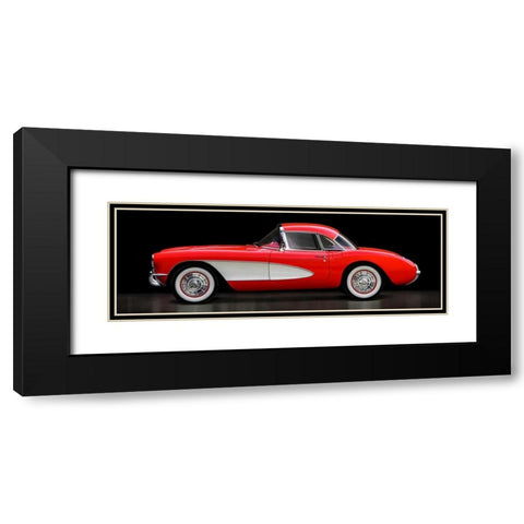 Corvette Chevrolet Black Modern Wood Framed Art Print with Double Matting by Gasoline Images