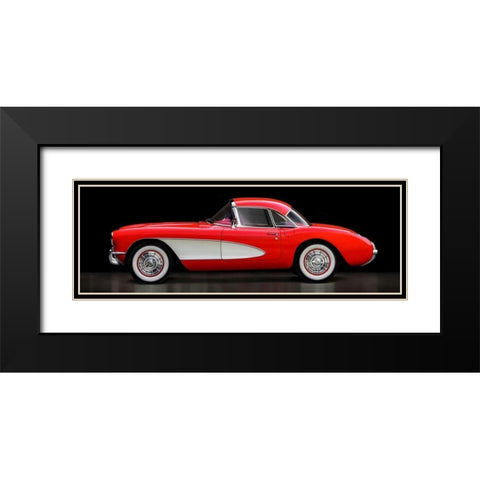 Corvette Chevrolet Black Modern Wood Framed Art Print with Double Matting by Gasoline Images