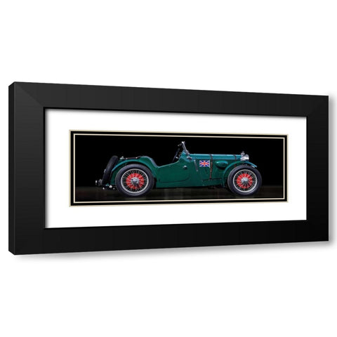 MC race car Black Modern Wood Framed Art Print with Double Matting by Gasoline Images