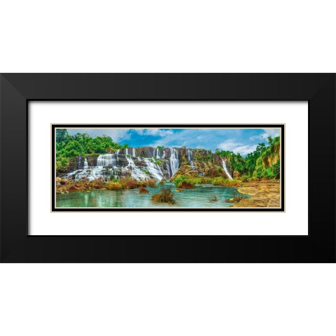 Pongour waterfall, Vietnam Black Modern Wood Framed Art Print with Double Matting by Pangea Images
