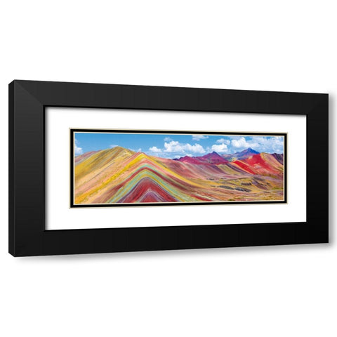 Vinicunca Rainbow Mountain, Peru Black Modern Wood Framed Art Print with Double Matting by Pangea Images