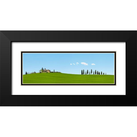 Strada del Brunello-Tuscany (detail) Black Modern Wood Framed Art Print with Double Matting by Pangea Images