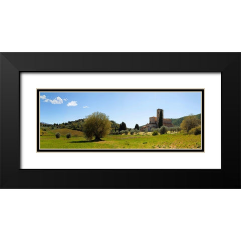 Abbazia di S. Antimo-Val d Orcia-Tuscany Black Modern Wood Framed Art Print with Double Matting by Pangea Images