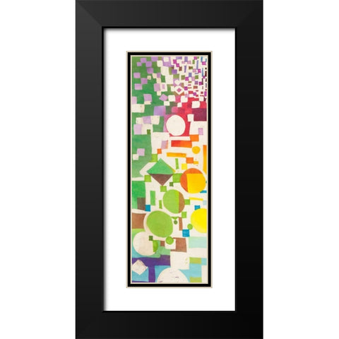 Multicolor Pattern II Black Modern Wood Framed Art Print with Double Matting by Bacci, Leonardo