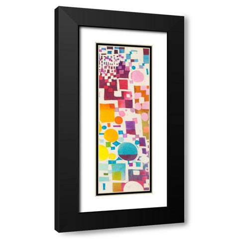 Multicolor Pattern III Black Modern Wood Framed Art Print with Double Matting by Bacci, Leonardo