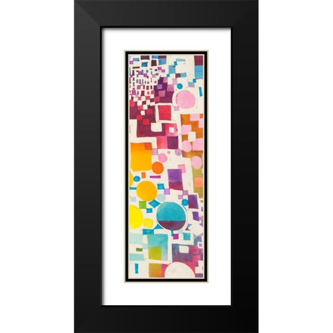 Multicolor Pattern III Black Modern Wood Framed Art Print with Double Matting by Bacci, Leonardo