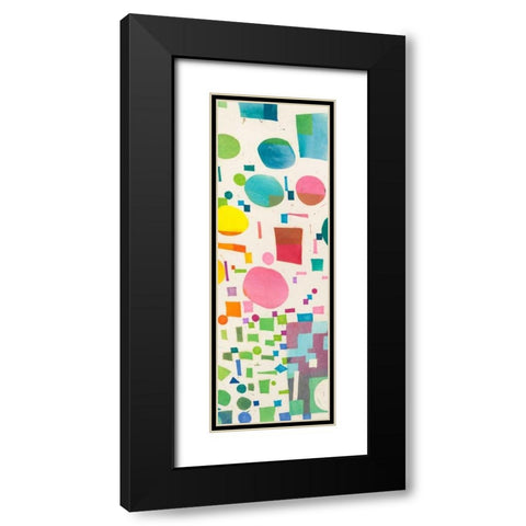 Multicolor Pattern IV Black Modern Wood Framed Art Print with Double Matting by Bacci, Leonardo