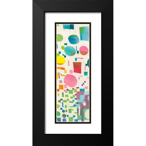 Multicolor Pattern IV Black Modern Wood Framed Art Print with Double Matting by Bacci, Leonardo