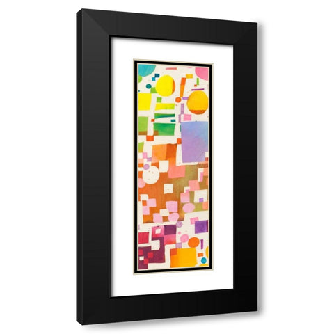 Multicolor Pattern V Black Modern Wood Framed Art Print with Double Matting by Bacci, Leonardo