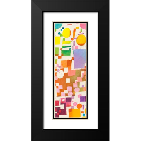 Multicolor Pattern V Black Modern Wood Framed Art Print with Double Matting by Bacci, Leonardo