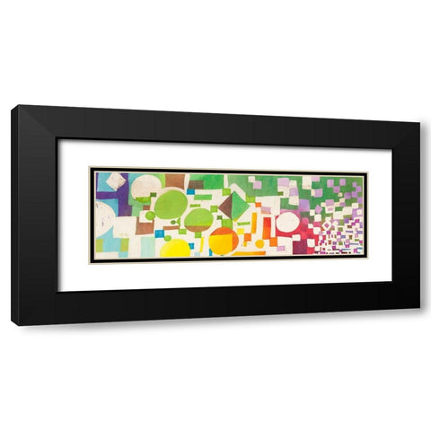Multicolor Pattern VI Black Modern Wood Framed Art Print with Double Matting by Bacci, Leonardo
