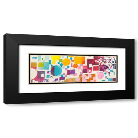 Multicolor Pattern VII Black Modern Wood Framed Art Print with Double Matting by Bacci, Leonardo