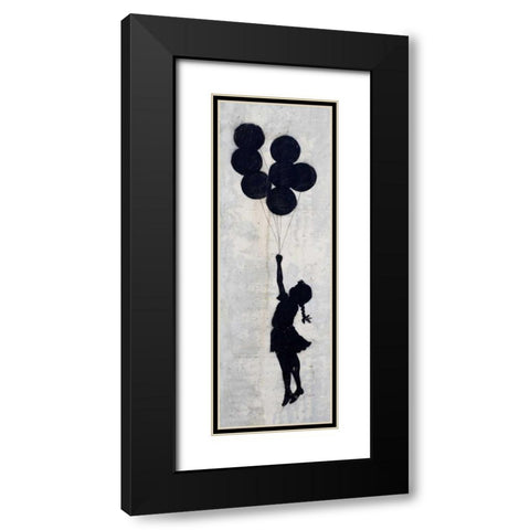 West Bank Wall, Palestine (graffiti attributed to Banksy) Black Modern Wood Framed Art Print with Double Matting by Anonymous (attributed to Banksy)
