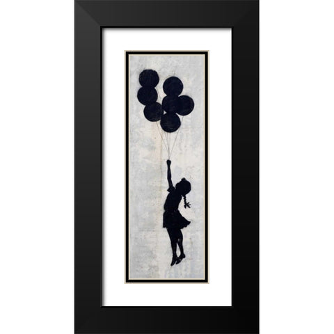 West Bank Wall, Palestine (graffiti attributed to Banksy) Black Modern Wood Framed Art Print with Double Matting by Anonymous (attributed to Banksy)