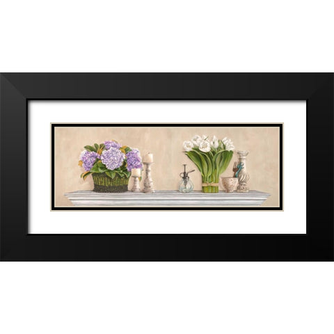 Memoires du jardin Black Modern Wood Framed Art Print with Double Matting by Dellal, Remy