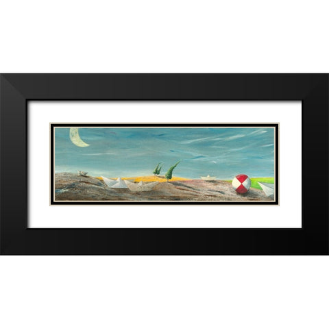 Rotolando verso Sud Black Modern Wood Framed Art Print with Double Matting by Larotonda, Donato