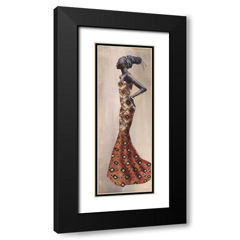 Princesse d Afrique Black Modern Wood Framed Art Print with Double Matting by Duval, Sonya