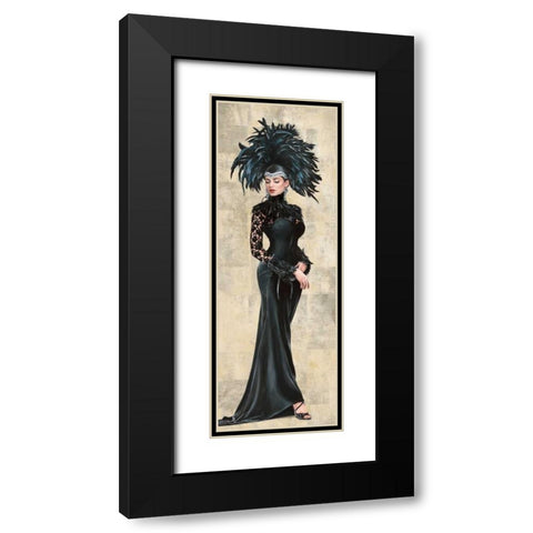 Deco Princess II Black Modern Wood Framed Art Print with Double Matting by Duval, Sonya